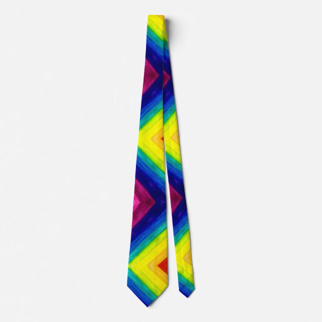 Gradient Prism Rainbow Art Necktie (Front)