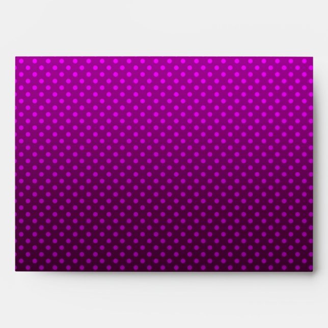 Gradient purple  grey polka dots print abstract fe envelope (Front)