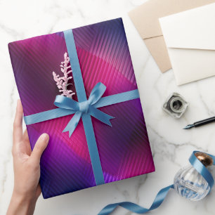 Gradient Purple Pink Fusion Dark Abstract Pattern Wrapping Paper