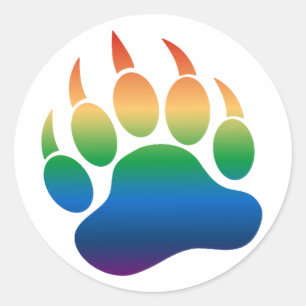 Gradient Rainbow Bear Paw /Claw - Sticker