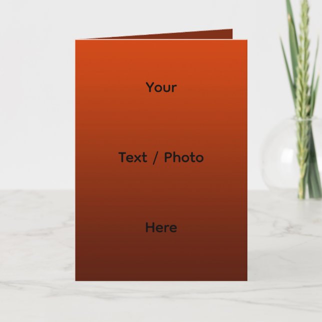 Gradient Red - deep to light | Mood Background |  Thank You Card (Front)