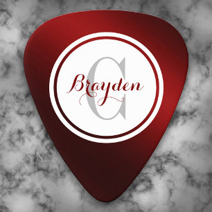 Gradient Red Personalised Guitar Pick