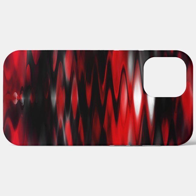 Gradient red to black fund forming abstract zigzag Case-Mate iPhone case (Back (Horizontal))