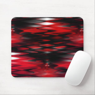 Gradient red to black fund forming abstract zigzag mouse pad
