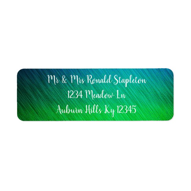Gradient Return Address Label (Front)