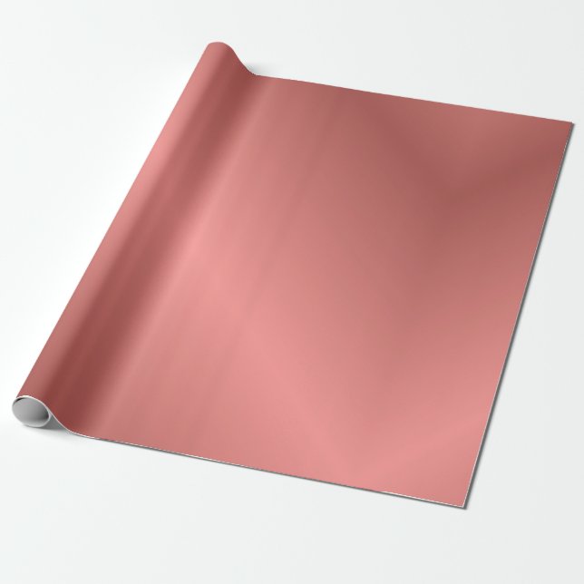 Gradient rose gold wrapping paper (Unrolled)