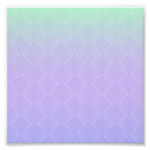 Gradient Scale Pattern - Mermaid Tail Photo Print