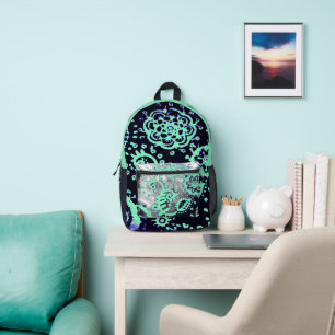 Gradient Seafoam Purple Print Cross Body Bag
