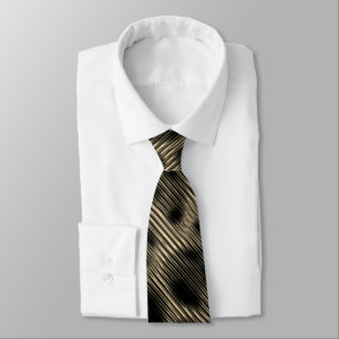 Gradient sepia narrow stripes over dazzled holes tie