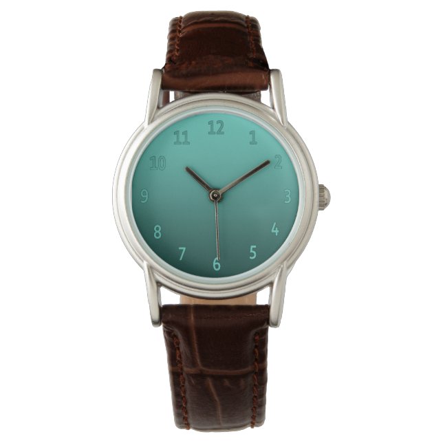 Gradient Simple Colourful Teal Watch (Front)