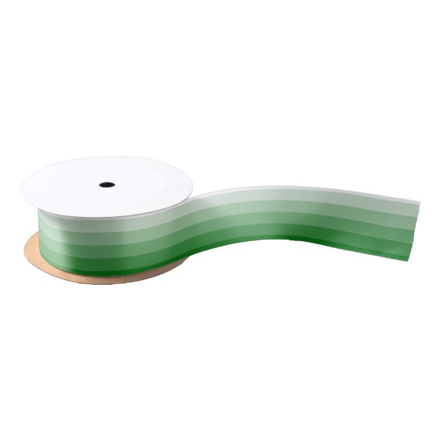 Gradient Square Kelly Green to White Satin Ribbon (Spool)