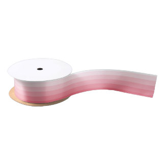Gradient Square Pink to White Satin Ribbon