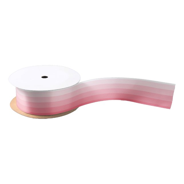 Gradient Square Pink to White Satin Ribbon (Spool)