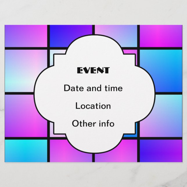 Gradient squares pattern flyer (Front)