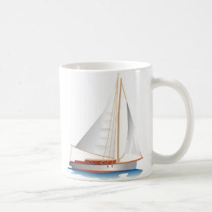 Gradient Style Sailboat Coffee Mug