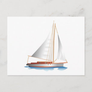 Gradient Style Sailboat Postcard