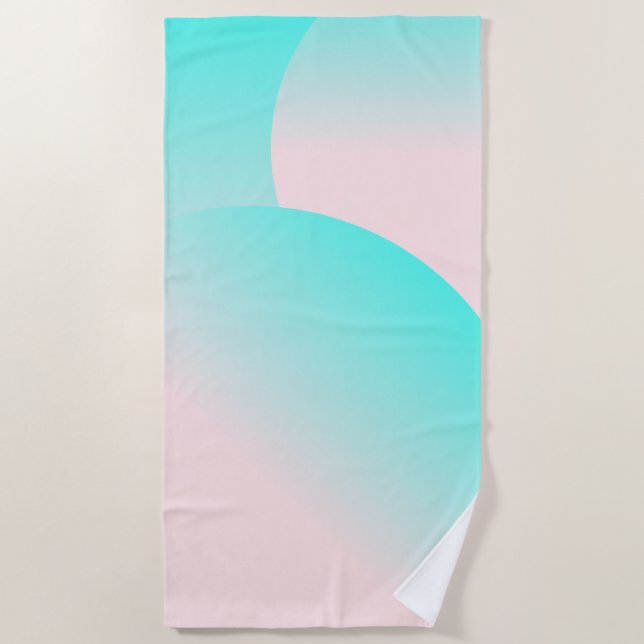 Gradient Sunset Pink Sky Beach Towel (Front)