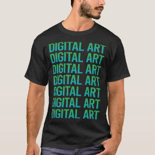 Gradient Text Digital Art Arts T-Shirt