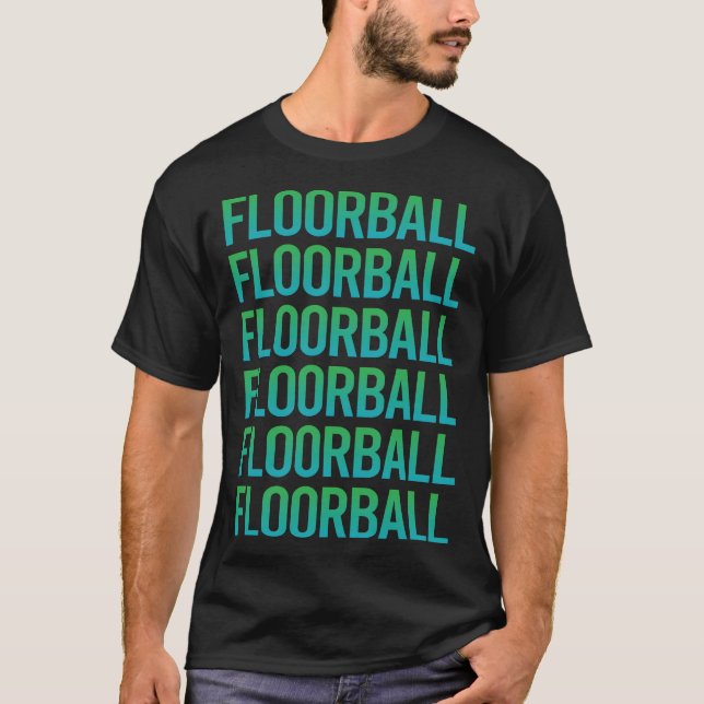 Gradient Text Floorball T-Shirt (Front)