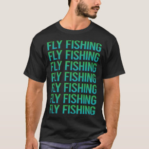 Gradient Text Fly Fishing T-Shirt
