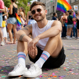 Gradient Trans Pride  Socks