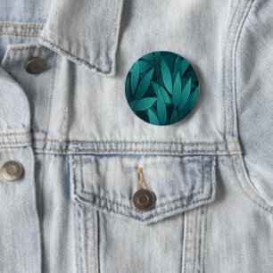 Gradient tropical leaves 6 cm round badge