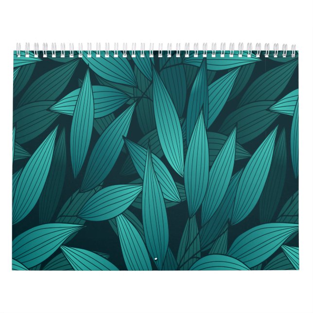 Gradient tropical leaves calendar (Cover)