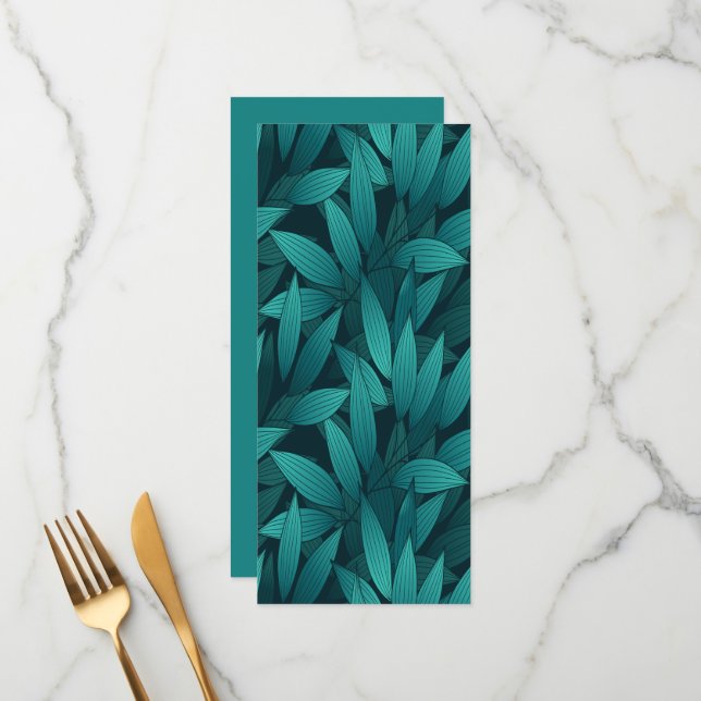 Gradient tropical leaves menu (Front/Back In Situ)