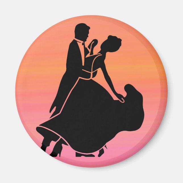 gradient tropical sunset  sunrise dancers magnet (Front)
