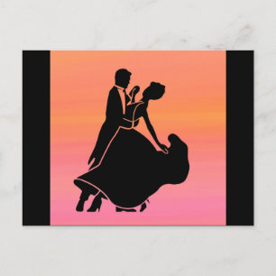 gradient tropical sunset  sunrise dancers postcard