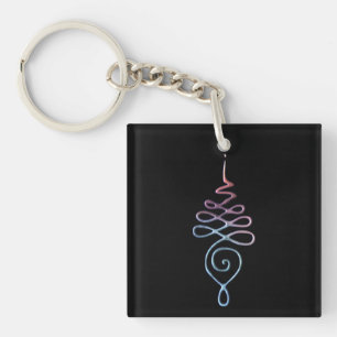 Gradient Unalome Key Ring