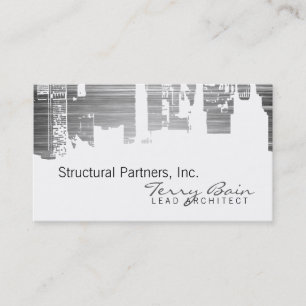 Gradient Upside Downtown Horizontal Skinny Scratch Business Card