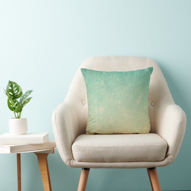 Gradient Vintage-Inspired Throw Pillow (Chair)