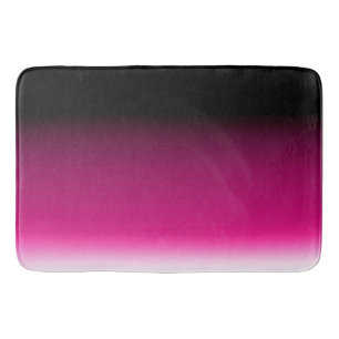 Gradient white pink burgundy bath mat