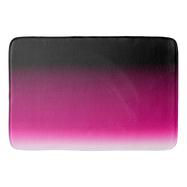 Gradient white pink burgundy bath mat (Front)
