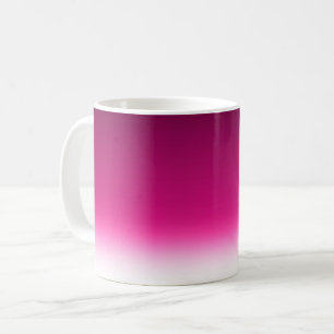 Gradient white pink burgundy coffee mug