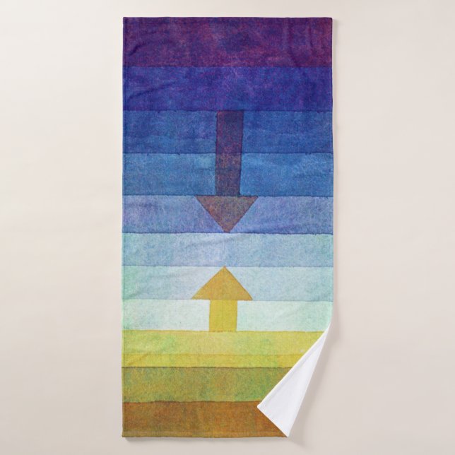 Gradient with Arrow, Paul Klee Bath Towel (Bath Towel)