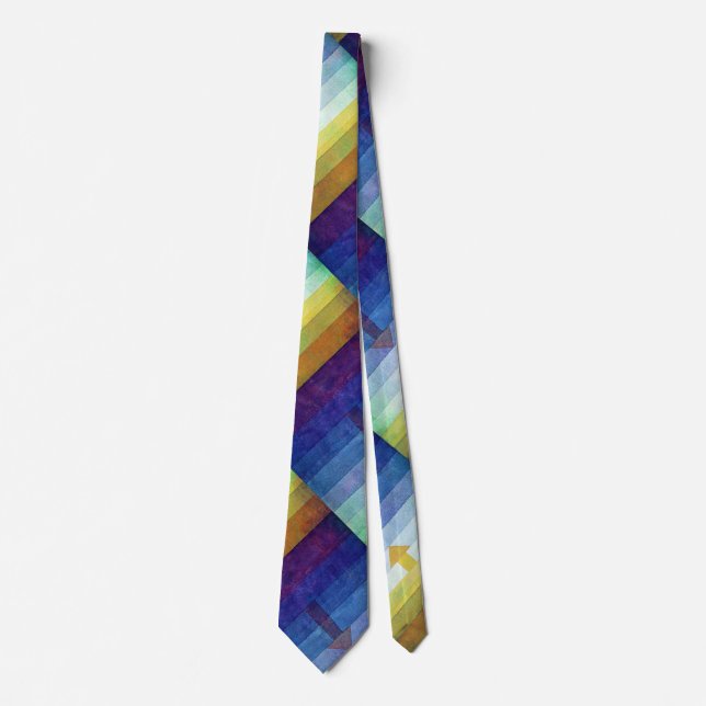 Gradient with Arrow, Paul Klee Tie (Front)