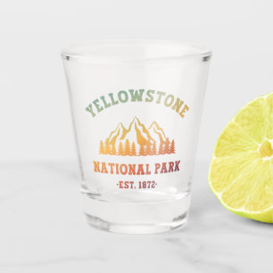 Gradient Yellowstone National Park Hiking Shot Glass