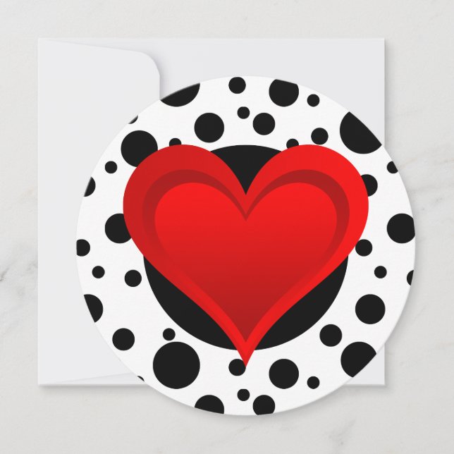 Gradients RED LOVE HEART + your backgr. & ideas (Front)