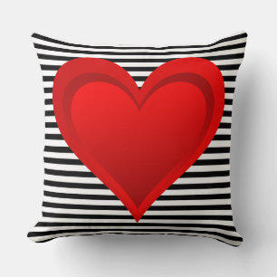 Gradients RED LOVE HEART + your backgr. & ideas Cushion