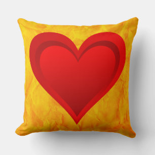 Gradients RED LOVE HEART + your backgr. & ideas Cushion