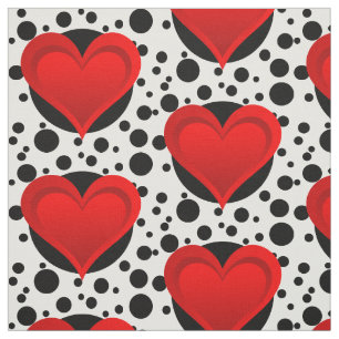 Gradients RED LOVE HEART + your backgr. & ideas Fabric