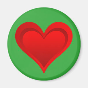 Gradients RED LOVE HEART + your backgr. & ideas Magnet