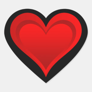 Gradients RED LOVE HEART + your text & ideas Sticker