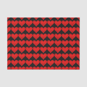 Gradients RED LOVE HEART + your text & ideas Tissue Paper