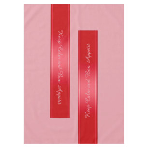 Gradients Stripes Border Deco red + your text Tablecloth