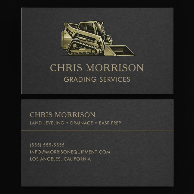 Grading Contractor Services Business Card (Creator Uploaded)