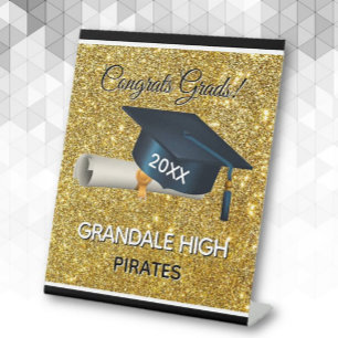 Grads! Fun, Custom Graduation Party Pedestal Sign