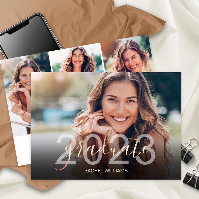 Graduate 2023 Party 5 Photos Invitation Card (Creator Uploaded)